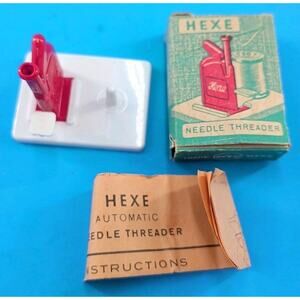 Vintage Hexe Automatic Needle Threader with instructions Germany